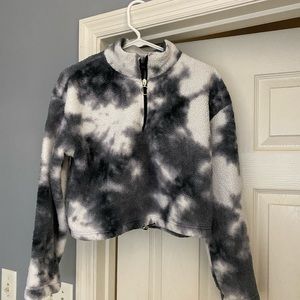 Forever 21 Crop Top Tie Dyed Sweatshirt